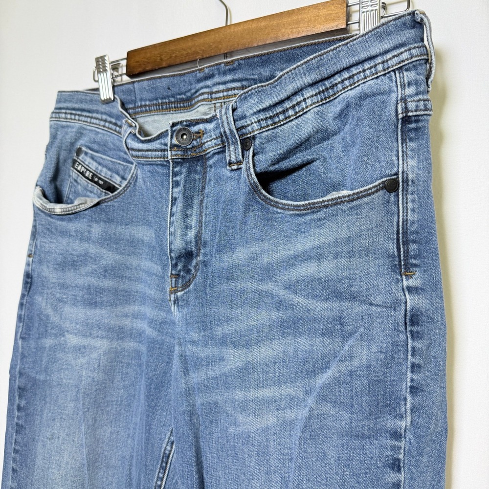 Empyre Mens Slim Straight Stretch Jeans Light Wash Blue Denim 32x30